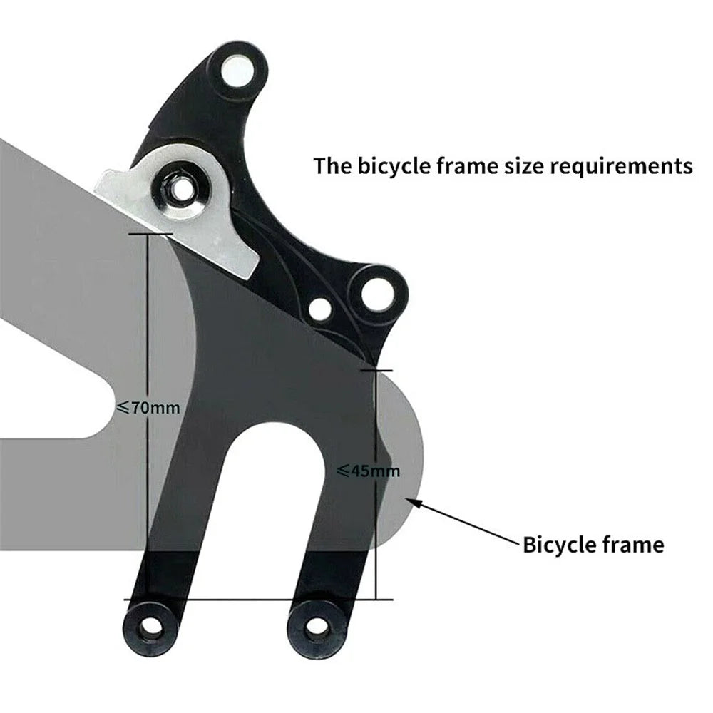 MIXIM Aluminum Alloy Mountain Road Bike Disc Brake Adapter No Disc Brake Fixed Seat Converter - Black - 3