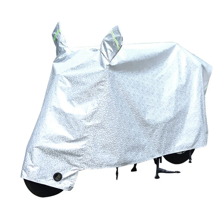 Waterproof Motorcycle Cover Lock-Holes Motorbike Anti-UV Sleeve Outdoor Rainproof Protector Universal Bike Dust Cover, Size: M - 1