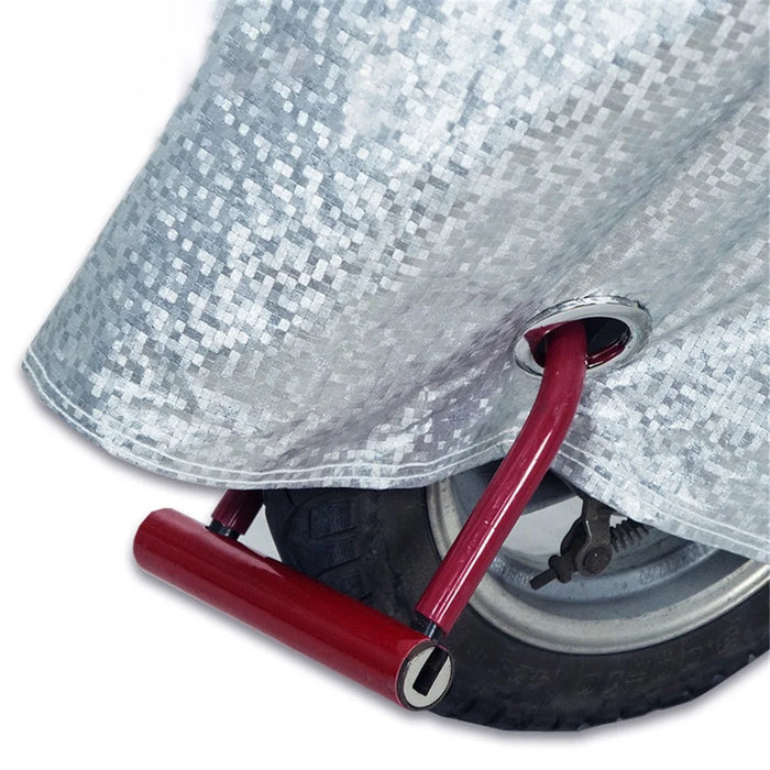 Waterproof Motorcycle Cover Lock-Holes Motorbike Anti-UV Sleeve Outdoor Rainproof Protector Universal Bike Dust Cover, Size: M - 5
