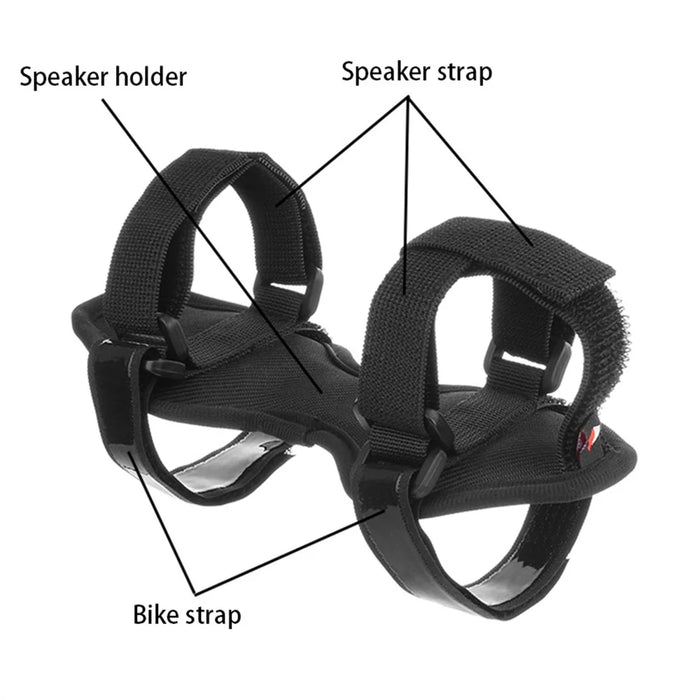 LIGHTNING POWER Bike Speaker Mount Adjustable Wireless Speaker Strap Universal Bicycle Handlebar Sound Bar Holder Bottle Holder - 4