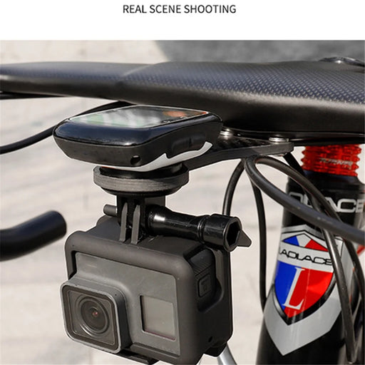 GUB 698 Carbon Fiber + PC Bike Computer Mount for Garmin / CATEYE / XOSS / iGPS / Bryton / Wahoo Integrated Bike Handlebar Computer Holder - 2