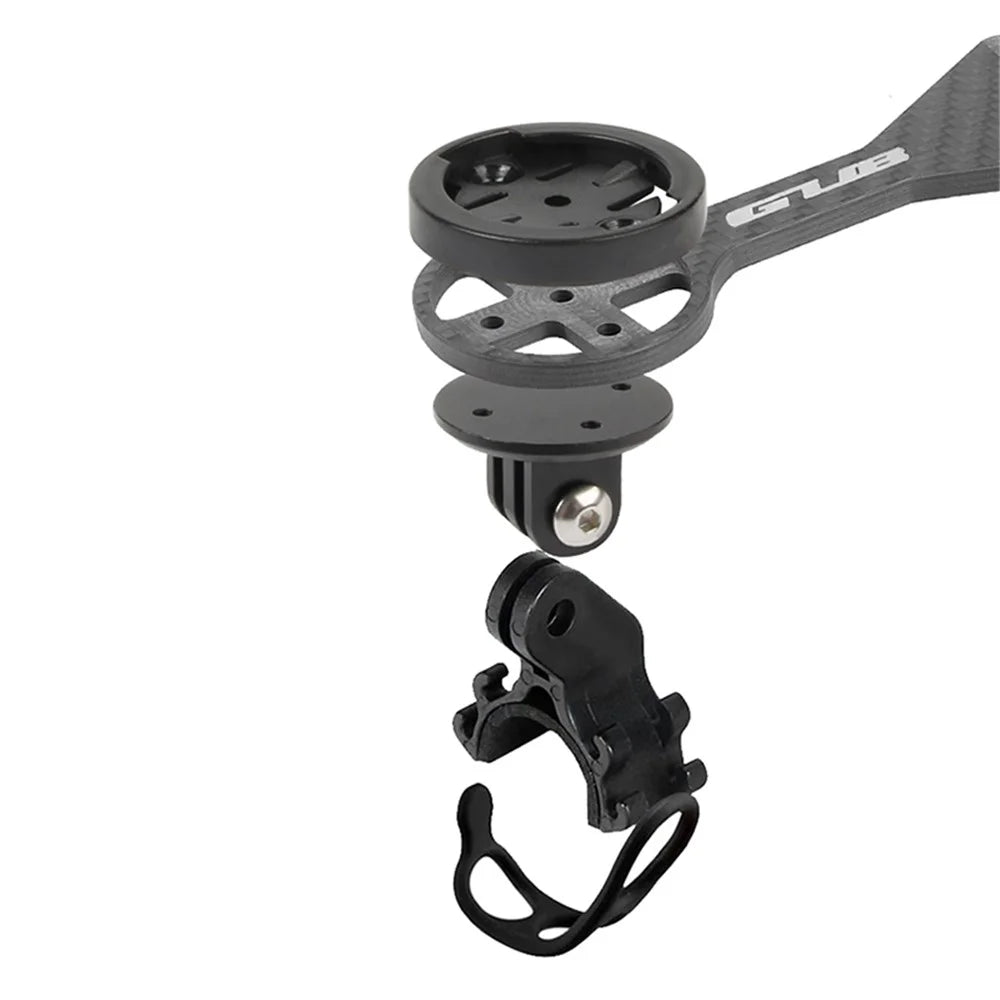 GUB 698 Carbon Fiber + PC Bike Computer Mount for Garmin / CATEYE / XOSS / iGPS / Bryton / Wahoo Integrated Bike Handlebar Computer Holder - 6