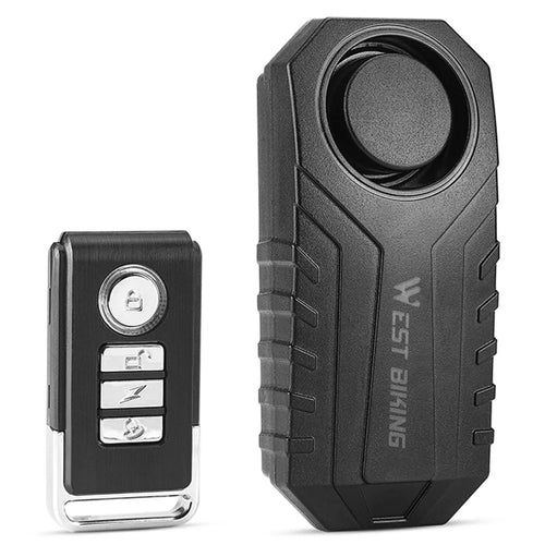 WEST BIKING YP0706052 Wireless Bicycle Alarm Bike Scooter Remote Control Anti-theft Loud Sound Alarm - 1