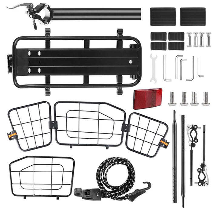 WEST BIKING YP0712037 Aluminum Alloy Bike Rear Basket 20L Storage Rack Container with Hole for Airtag - 2