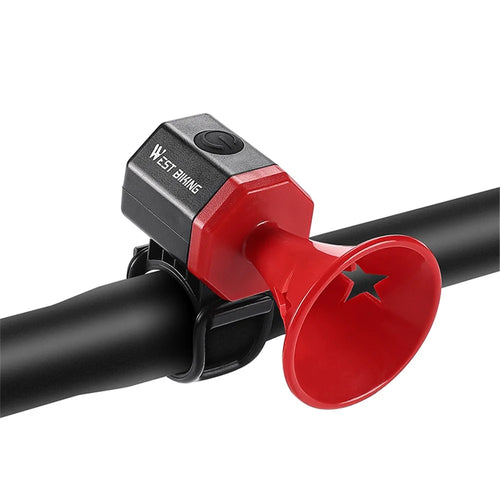 WEST BIKING YP0701376 Electric Bicycle Horn USB Rechargeable 90dB Warning Sound Bike Bell - 1