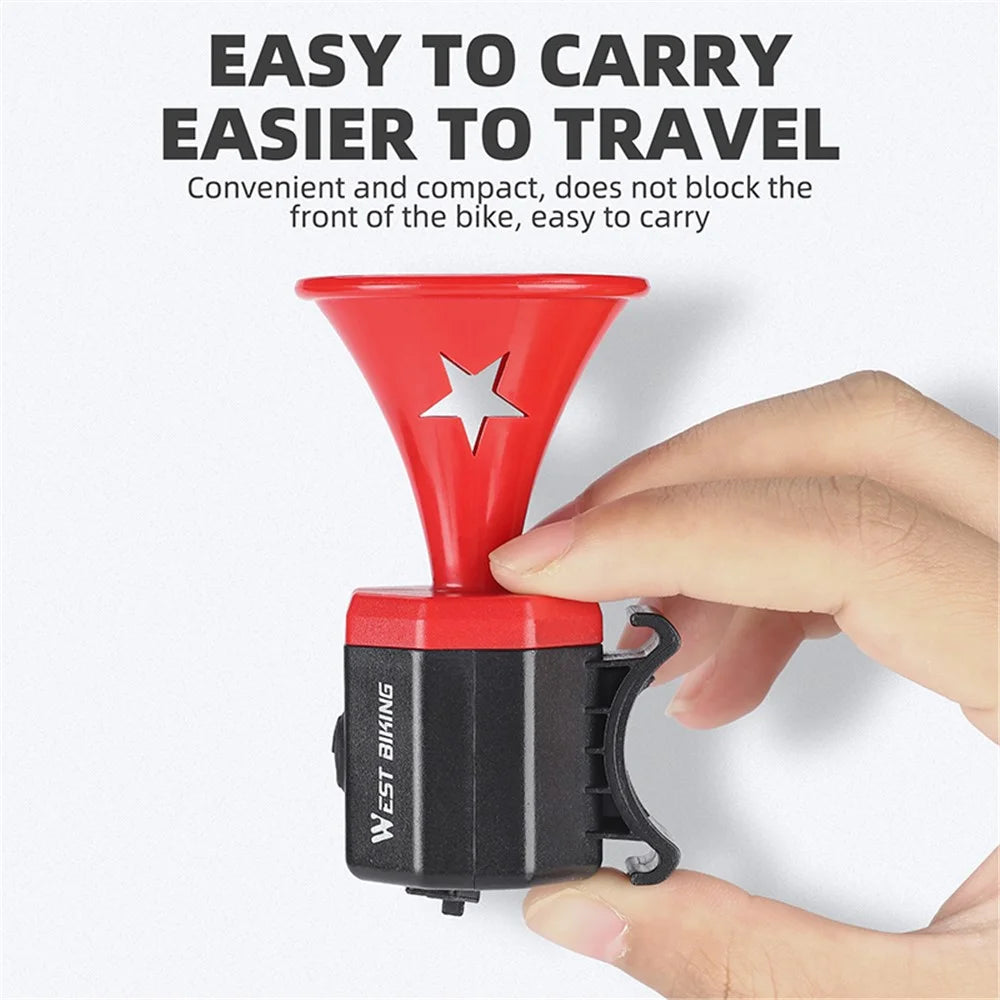 WEST BIKING YP0701376 Electric Bicycle Horn USB Rechargeable 90dB Warning Sound Bike Bell - 3