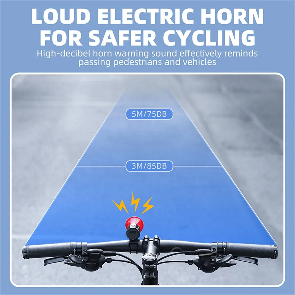 WEST BIKING YP0701376 Electric Bicycle Horn USB Rechargeable 90dB Warning Sound Bike Bell - 4