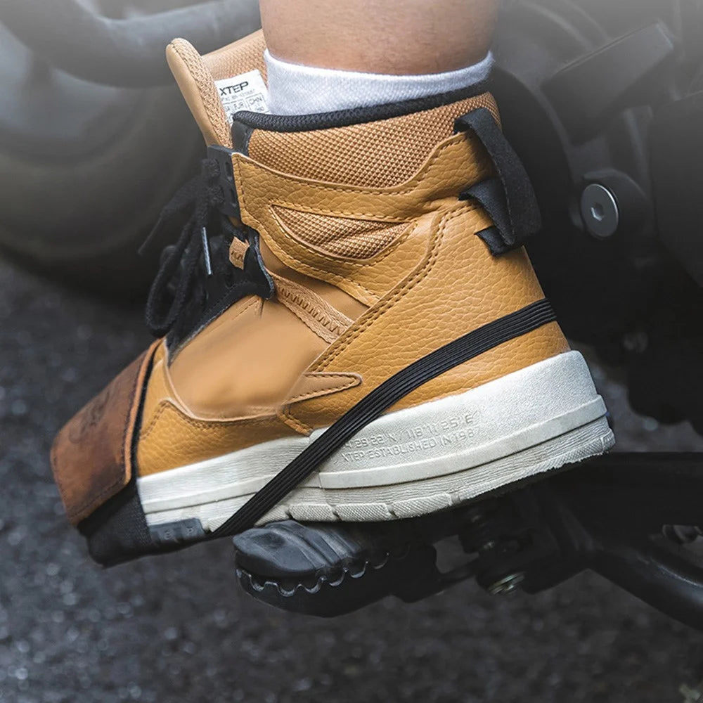 ROCKBROS MTB002 Motorcycle Shift Lever Shoe Cover Non-slip Leather Shoes Protection Gear Shift Pad - Bronze - 4