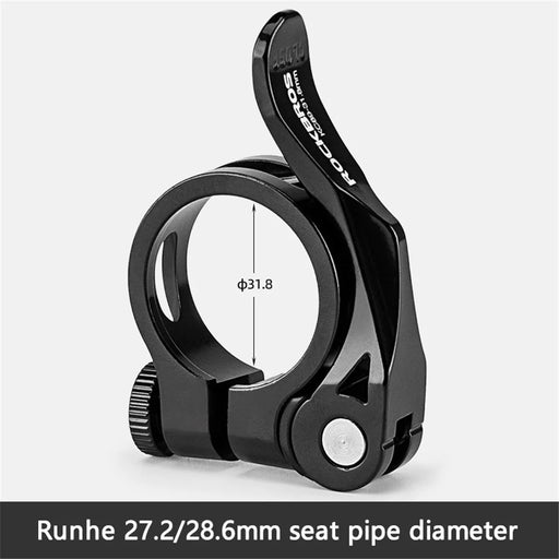 ROCKBROS Bike Seat Post Clamp 31.8mm Aluminum Alloy Clamp Tube Clip for MTB Bike Road Bike - Quick Release Type - 2