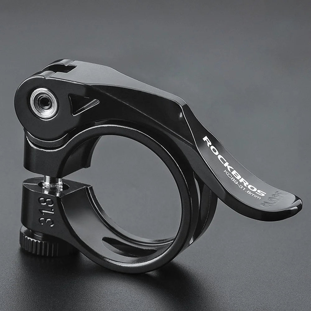 ROCKBROS Bike Seat Post Clamp 31.8mm Aluminum Alloy Clamp Tube Clip for MTB Bike Road Bike - Quick Release Type - 3