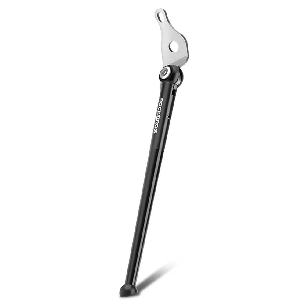 ROCKBROS JC-D1 Bike Kickstand 16'' Adjustable Rear Mount Aluminum Alloy Bike Parking Kickstand Holder Footrest - Black - 1