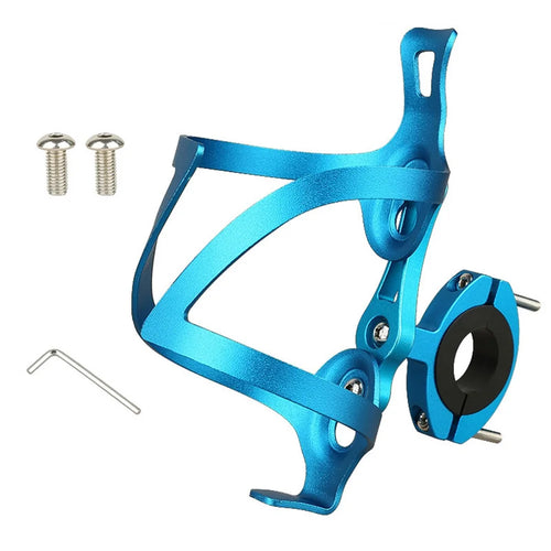 JUNSUNMAY BH001 Aluminum Alloy Bicycle Water Bottle Bracket MTB Bike Bottle Cage with Rotation Base - Blue - 1