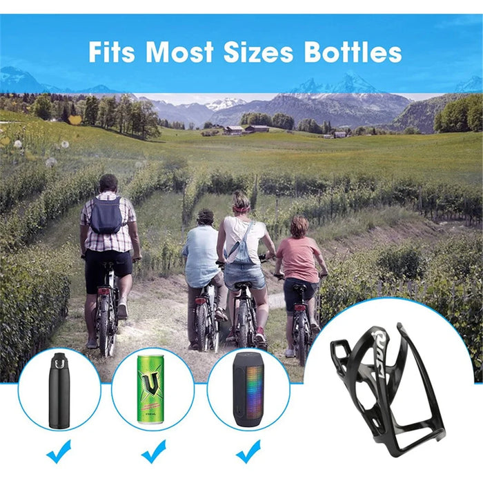 JUNSUNMAY BH003 Bicycle Water Bottle Cage MTB Road Bike Bottle Mount Plastic Bracket - Black - 6