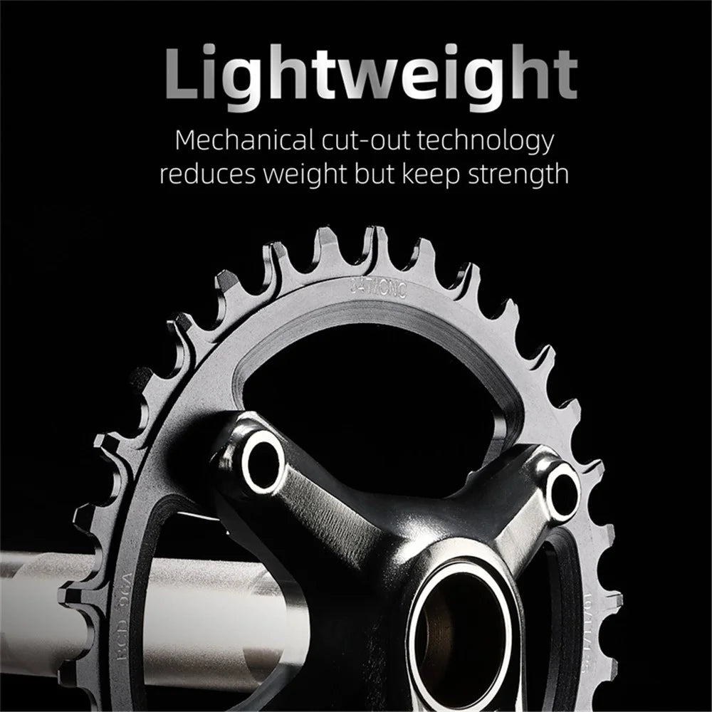 WEST BIKING YP0817011 MTB bike Hollow Integrated Crankset CNC Aluminum Alloy 34T Bike Crankset - 4