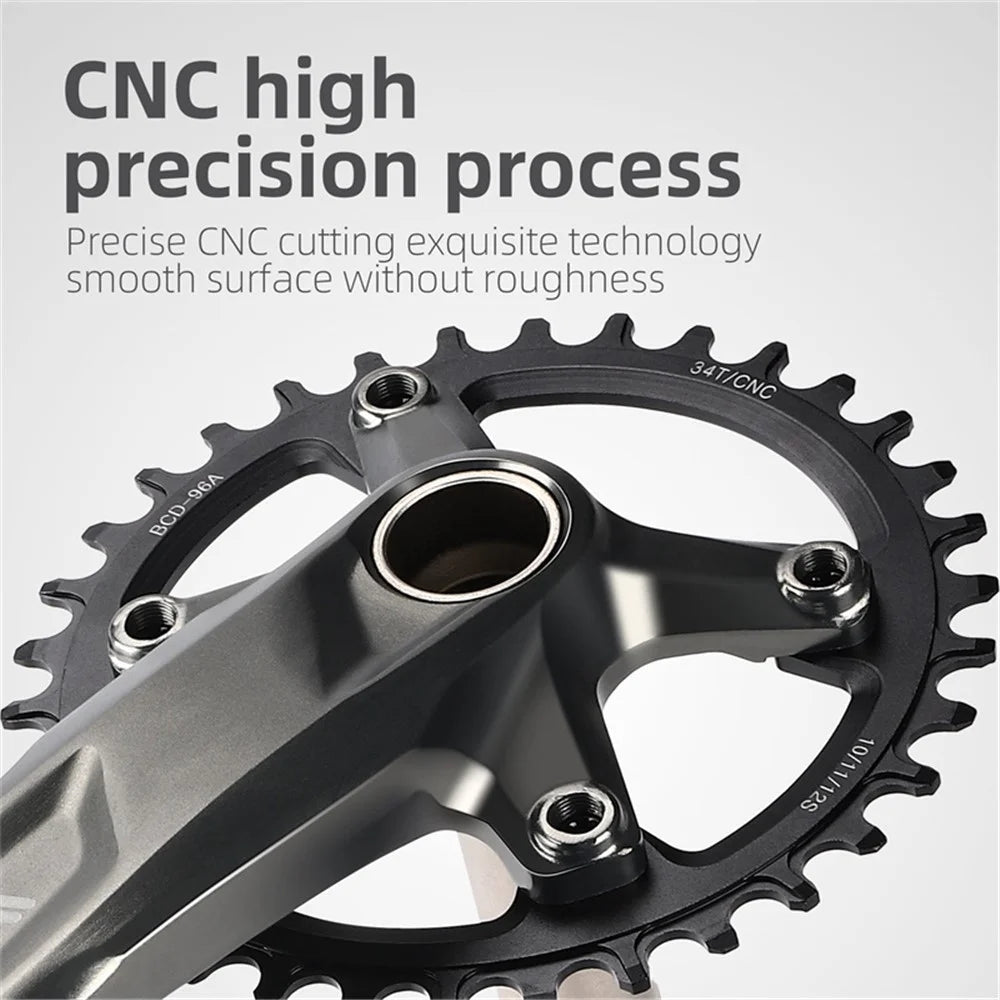 WEST BIKING YP0817011 MTB bike Hollow Integrated Crankset CNC Aluminum Alloy 34T Bike Crankset - 5