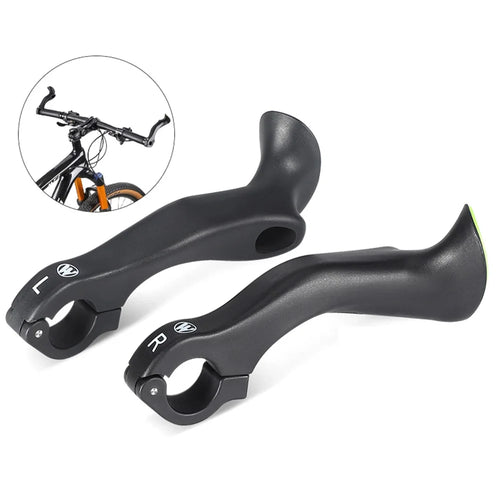 WEST BIKING YP0804073 Nylon Fiber Composite Handlebars Bicycle Vice Handle with Adjustable Angle Night Glow MTB Grips - 1
