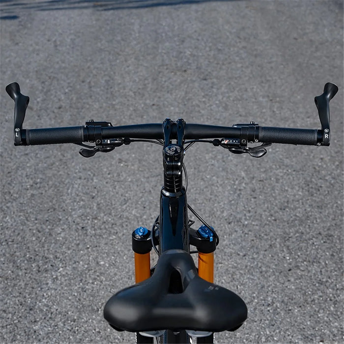 WEST BIKING YP0804073 Nylon Fiber Composite Handlebars Bicycle Vice Handle with Adjustable Angle Night Glow MTB Grips - 5