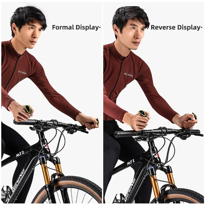 WEST BIKING YP0804073 Nylon Fiber Composite Handlebars Bicycle Vice Handle with Adjustable Angle Night Glow MTB Grips - 6