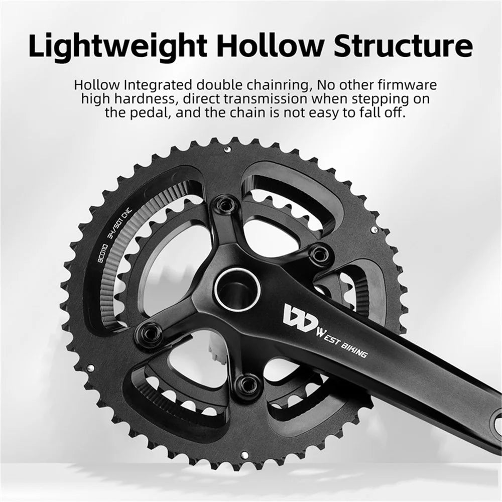 WEST BIKING YP0817010 Road Bike Hollow Integrated Crankset Bicycle Modified Parts - 7