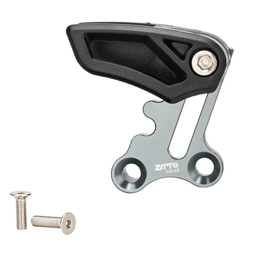 ZTTO CG25 Aluminum Alloy MTB Bicycle Chain Guide E-Type Mount Chain Protector - Titanium Grey - 1