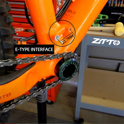 ZTTO CG25 Aluminum Alloy MTB Bicycle Chain Guide E-Type Mount Chain Protector - Titanium Grey - 2