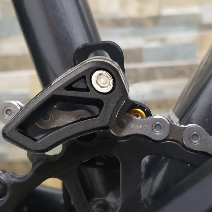 ZTTO CG25 Aluminum Alloy MTB Bicycle Chain Guide E-Type Mount Chain Protector - Titanium Grey - 3