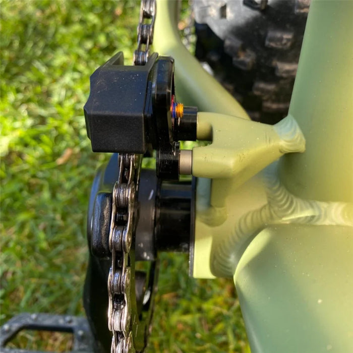 ZTTO CG25 Aluminum Alloy MTB Bicycle Chain Guide E-Type Mount Chain Protector - Titanium Grey - 5