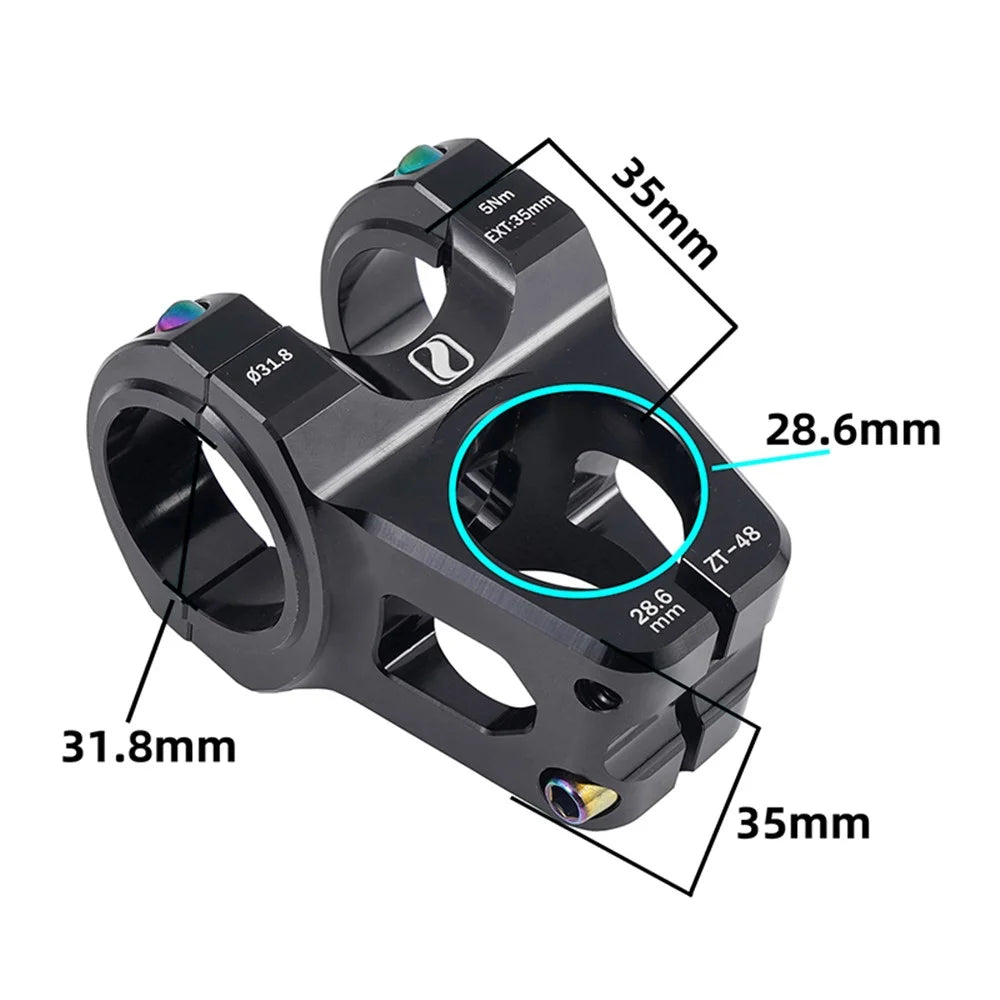 ZTTO ZT-48 Road Bike Stem 31.8x35mm Aluminum Alloy Bicycle Handlebar Stem - Purple - 7