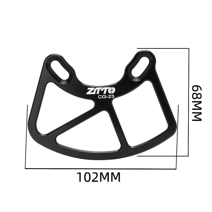 ZTTO CG23 Bicycle Chain Guide MTB Mountain Bike Crash Plate Bash Guard - Black - 7