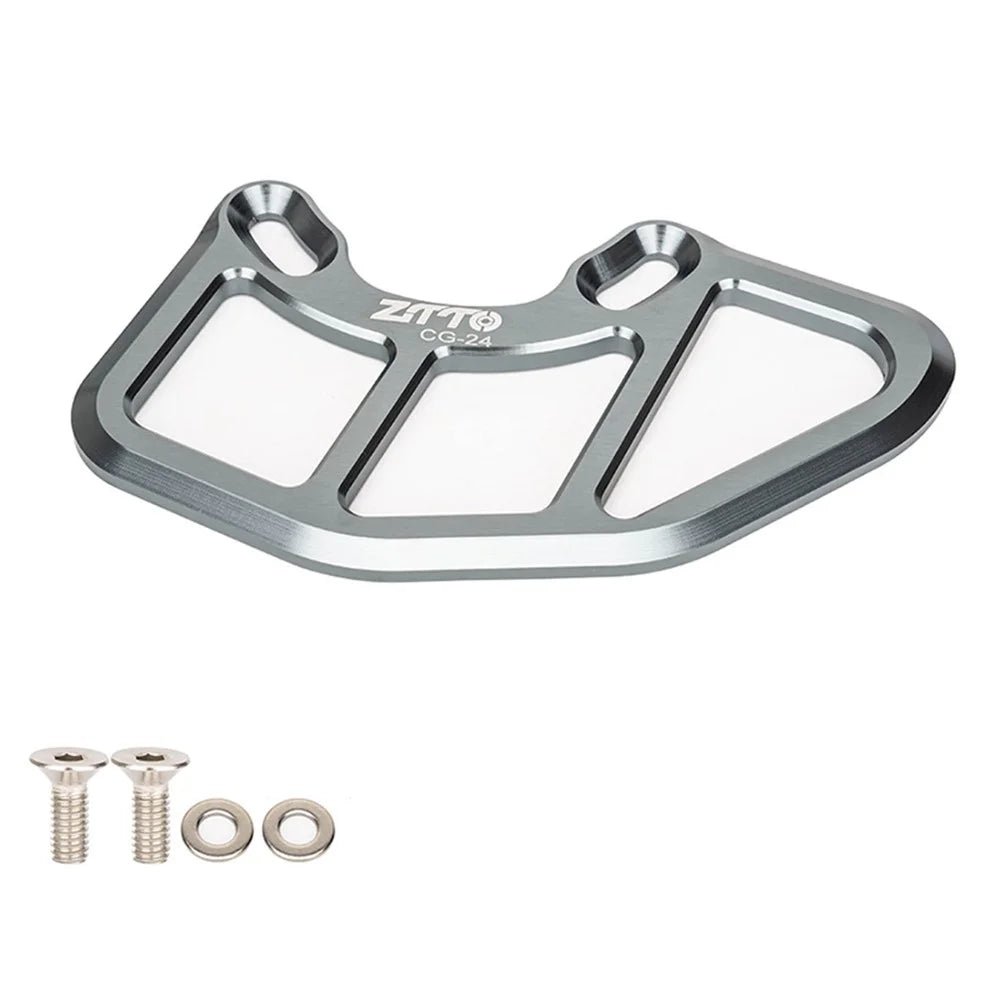 ZTTO CG24 Aluminum Alloy Bicycle Chain Guide Bike Crash Plate Bash Guard - Titanium Grey - 1
