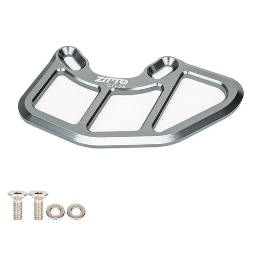 ZTTO CG24 Aluminum Alloy Bicycle Chain Guide Bike Crash Plate Bash Guard - Titanium Grey - 1