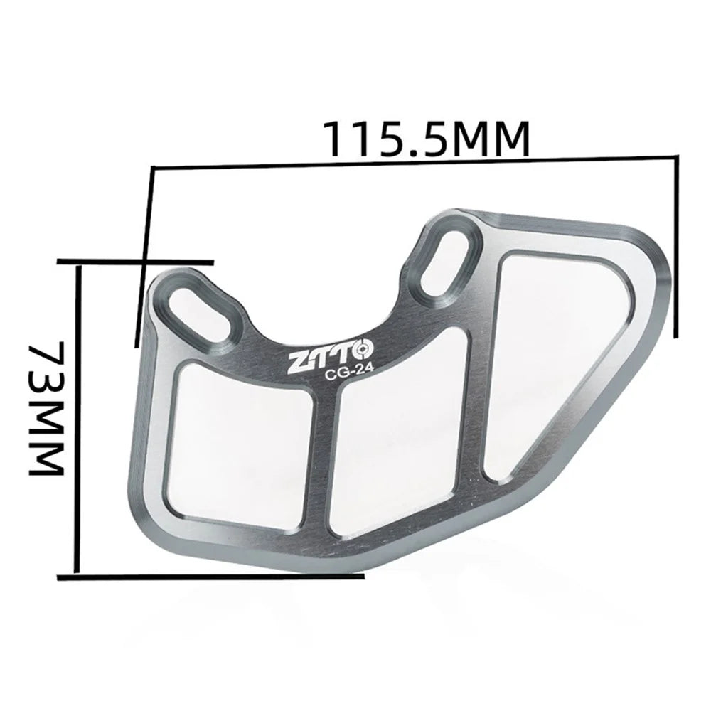 ZTTO CG24 Aluminum Alloy Bicycle Chain Guide Bike Crash Plate Bash Guard - Titanium Grey - 6