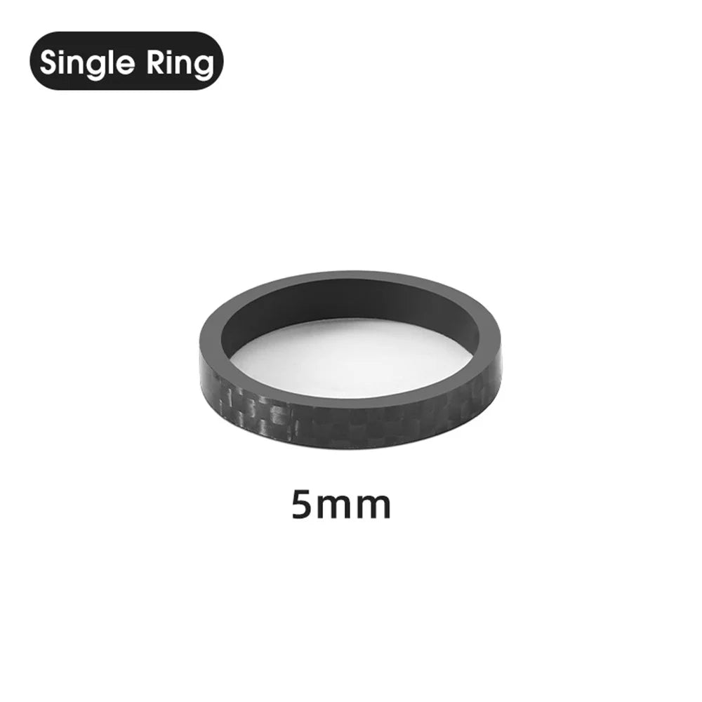 WEST BIKING 5mm Bicycle Stem Spacer  Carbon Fiber Gasket MTB Bike Front Fork Spare Parts - 2