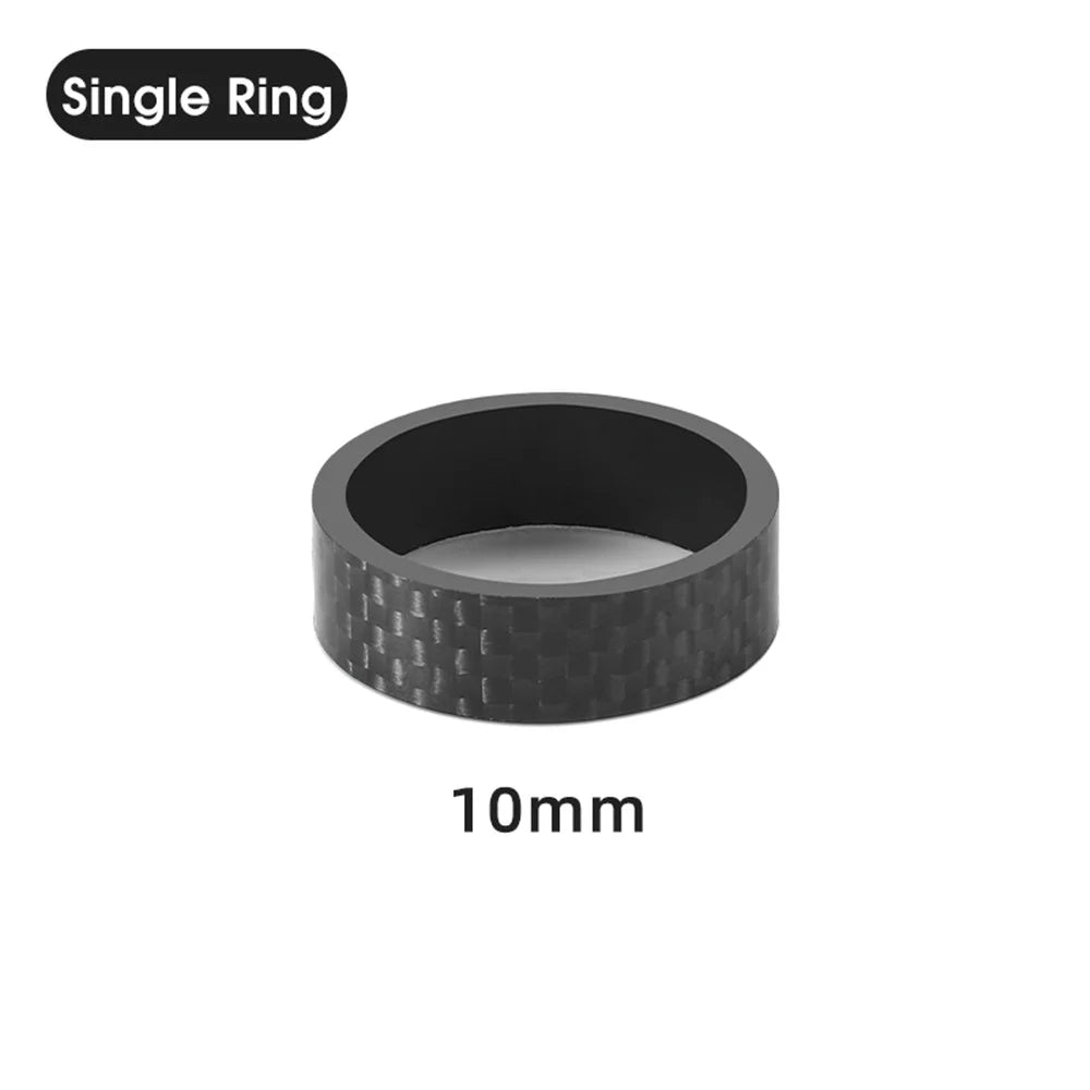 WEST BIKING 10mm Carbon Fiber MTB Bike Front Fork Spacer Spare Parts Bicycle Stem Fork Gasket - 2