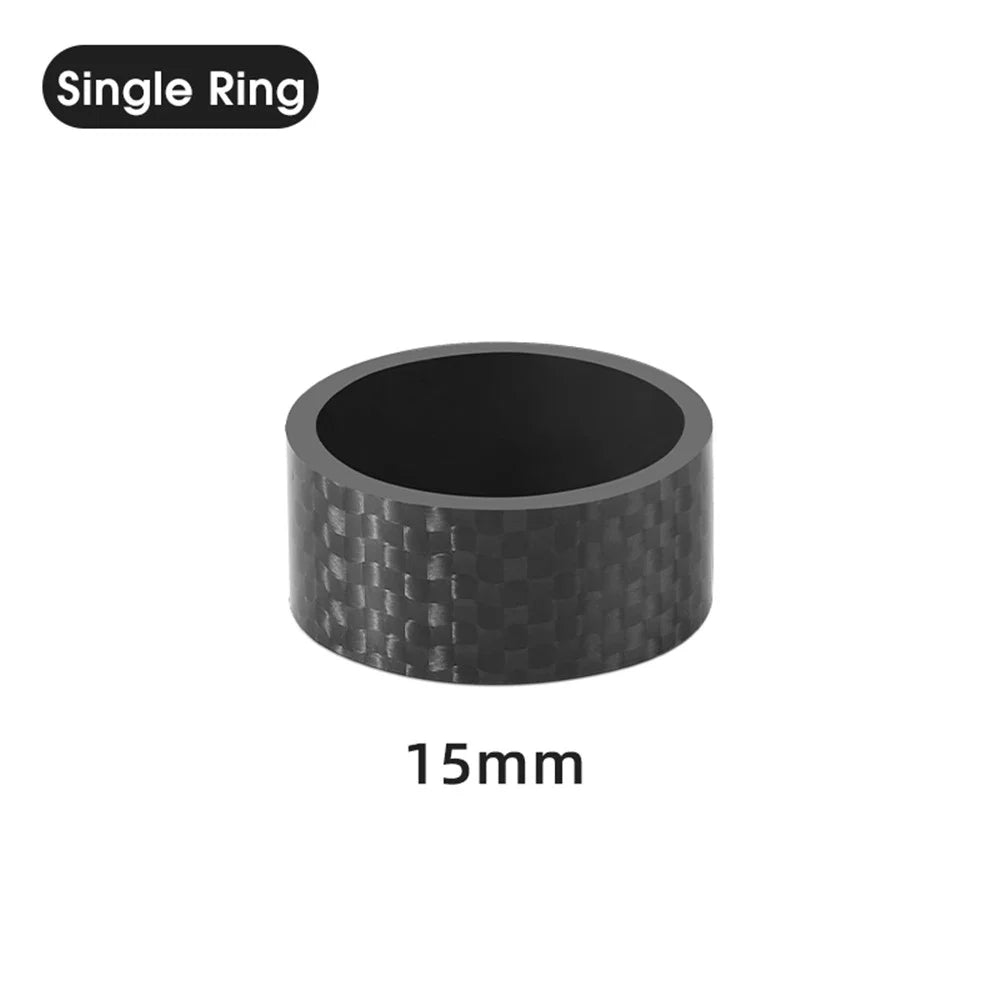 WEST BIKING 15mm MTB Bike Front Fork Spare Parts  Carbon Fiber Bicycle Stem Spacer Fork Gasket - 2