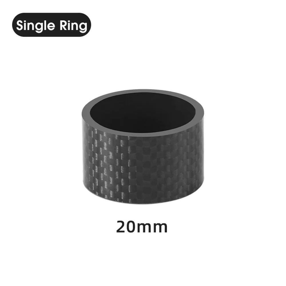 WEST BIKING 20mm Carbon Fiber Bicycle Stem Spacer Fork Gasket for MTB Bike - 2
