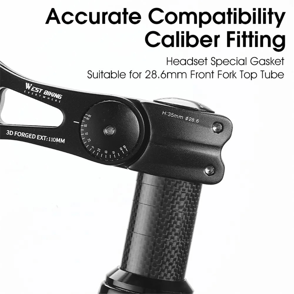 WEST BIKING 20mm Carbon Fiber Bicycle Stem Spacer Fork Gasket for MTB Bike - 7