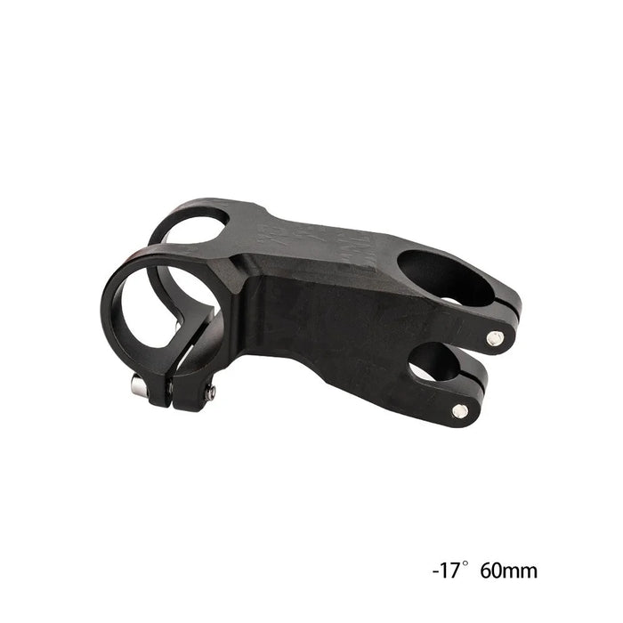 ZTTO Bike Handlebar Stem Aluminum Alloy Mountain Bicycle Stem Riser - 60mm Black / -17 Degrees - 2