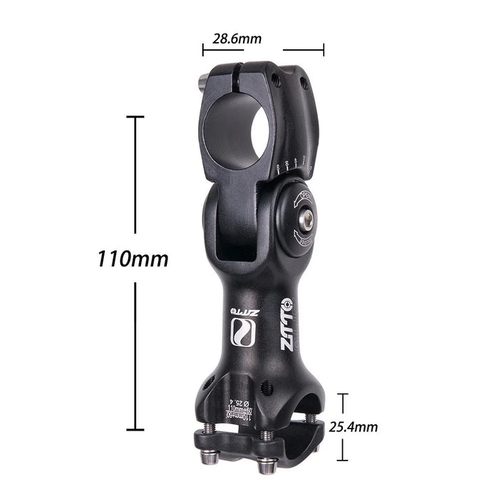 ZTTO Aluminum Alloy Bike Stem MTB Stem Degree Adjustable Raise Up Function Bicycle Tool - 25.4x90MM - 5