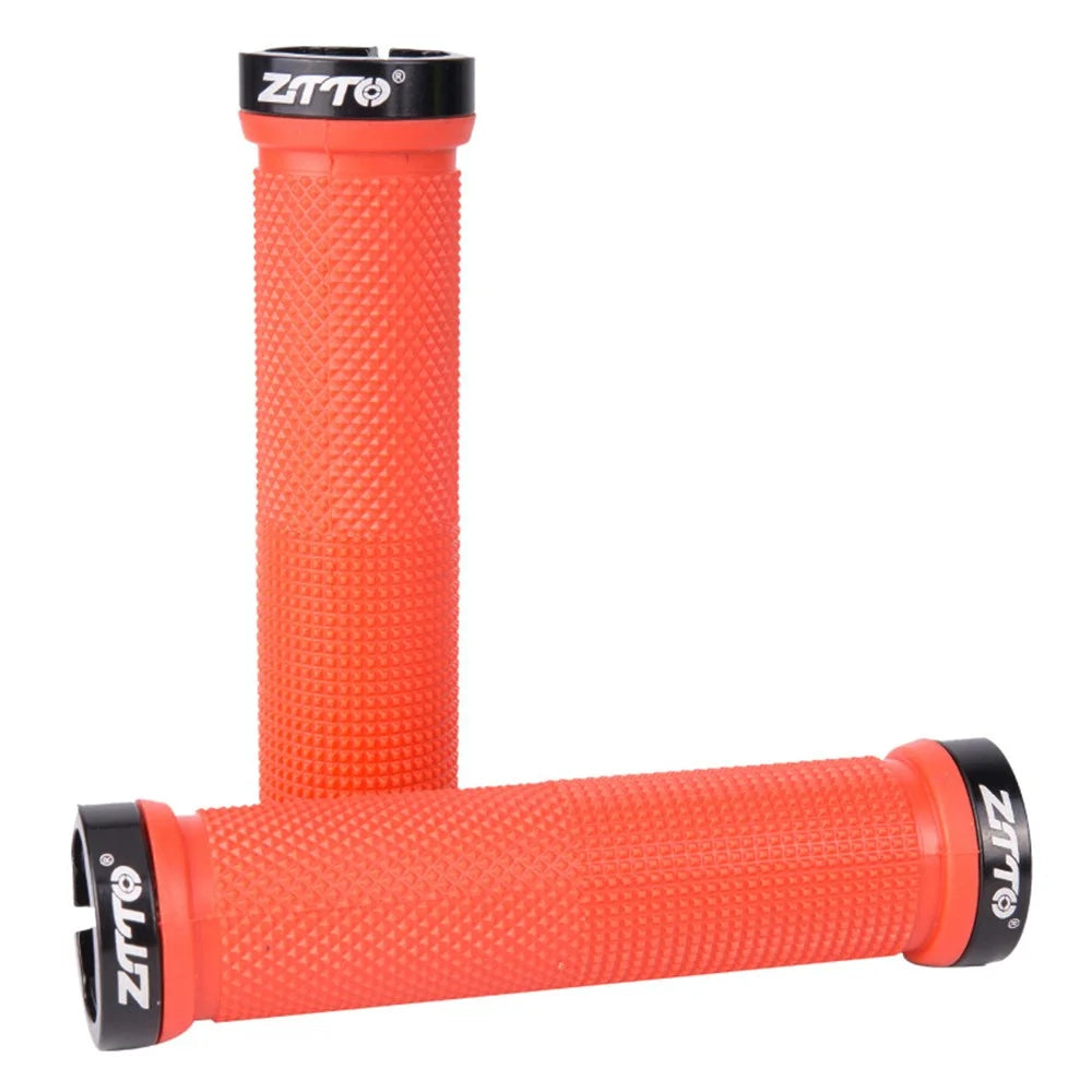 ZTTO AG16 MTB Cycling Lockable Grips Anti-slip Rubber Bike Handlebar Cover - Red - 1