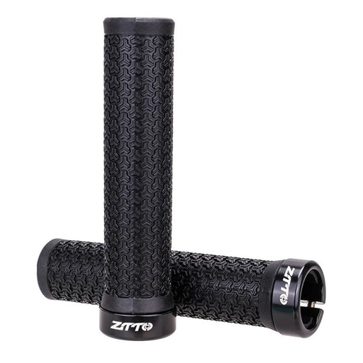 ZTTO AG13 Bike Aluminum Alloy Lockable Ring Grip Anti-Slip Rubber Handle Grip - Black - 1