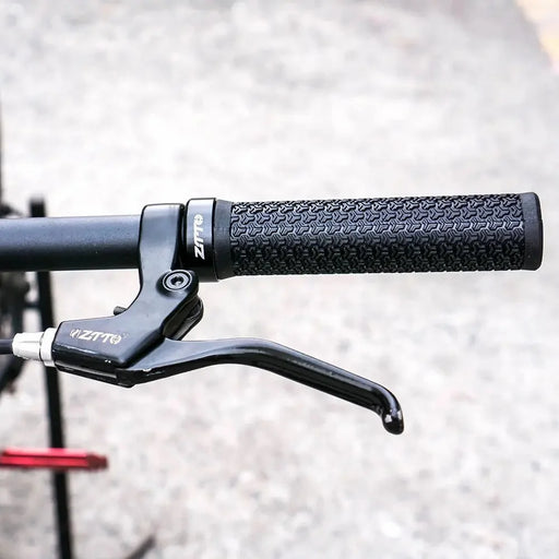 ZTTO AG13 Bike Aluminum Alloy Lockable Ring Grip Anti-Slip Rubber Handle Grip - Black - 2