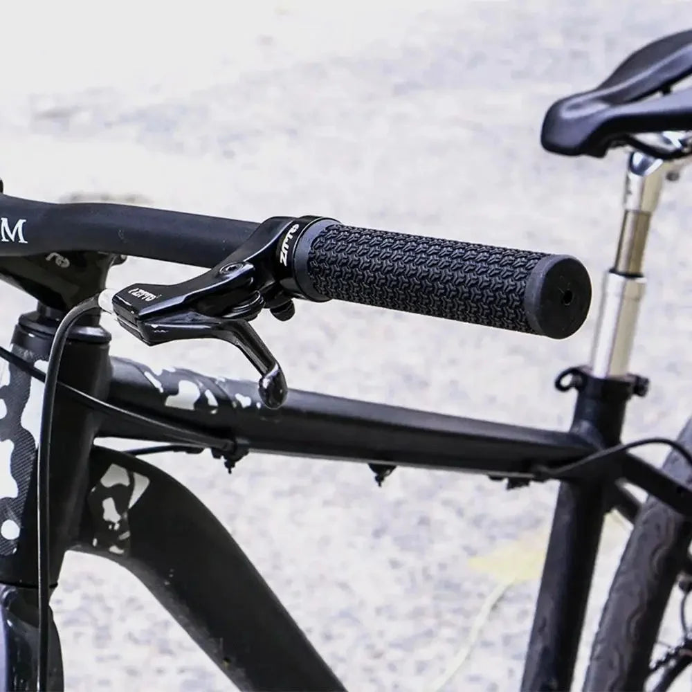 ZTTO AG13 Bike Aluminum Alloy Lockable Ring Grip Anti-Slip Rubber Handle Grip - Black - 3
