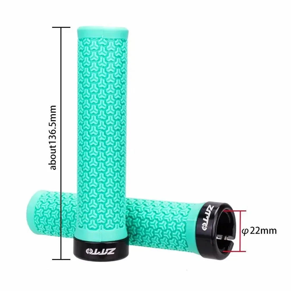 ZTTO AG13 Bike Aluminum Alloy Lockable Ring Grip Anti-Slip Rubber Handle Grip - Black - 5