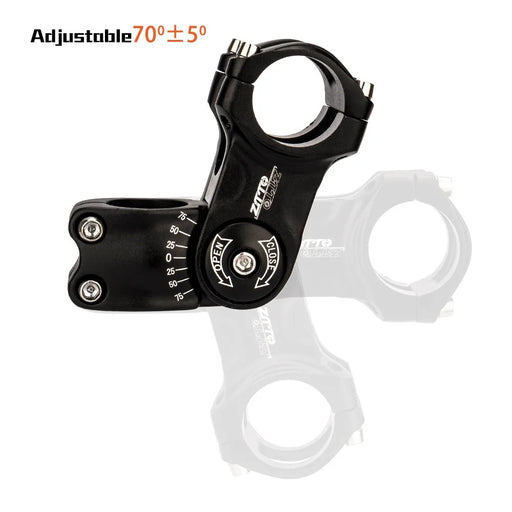 ZTTO CNCKTBL Angle Adjustable Bike Handlebar Stem CNC Aluminum Alloy MTB Bicycle Stem Riser - 31.8x90mm Black - 2