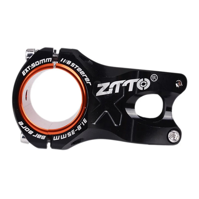 ZTTO AMBL3 31.8 / 35mm 2-in-1 0-Degree Bike Handlebar Stem Aluminum Alloy Riser - Black - 1