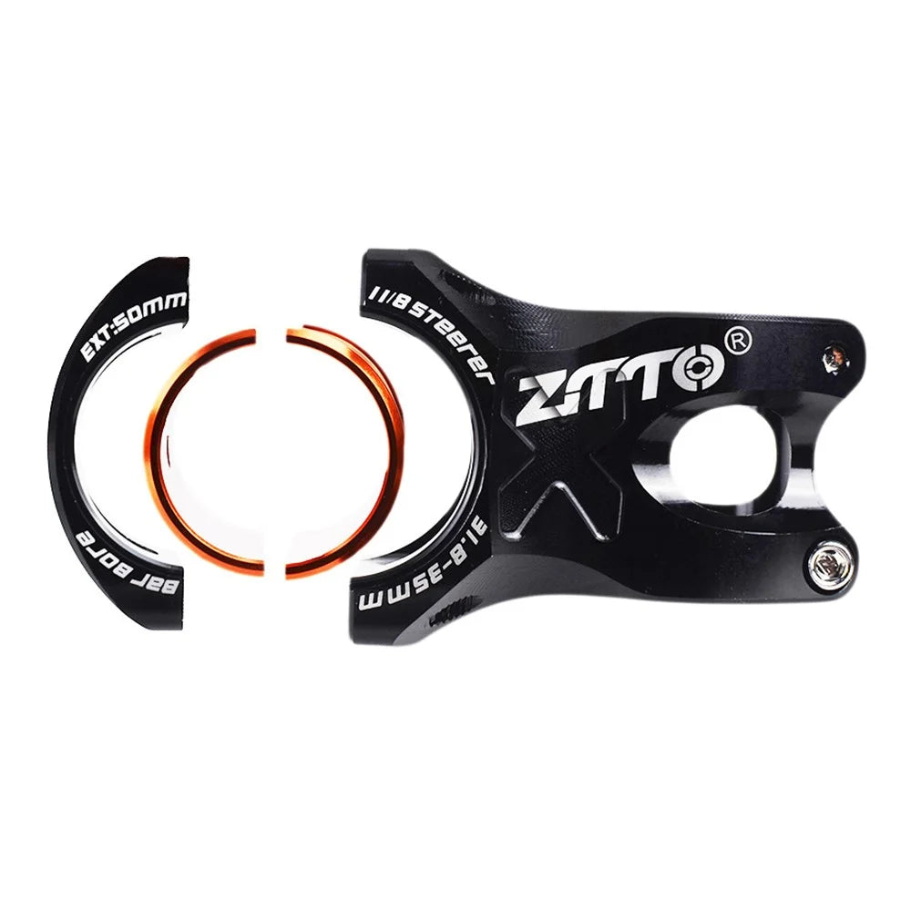 ZTTO AMBL3 31.8 / 35mm 2-in-1 0-Degree Bike Handlebar Stem Aluminum Alloy Riser - Black - 3