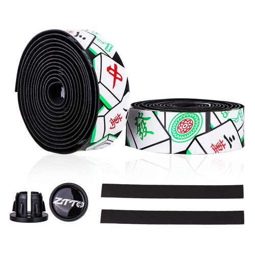 ZTTO CSBD 2Pcs Mahjong Pattern Bicycle Handlebar Anti-skid PU+EVA Tape Bike Handlebar Wrap Straps - 1
