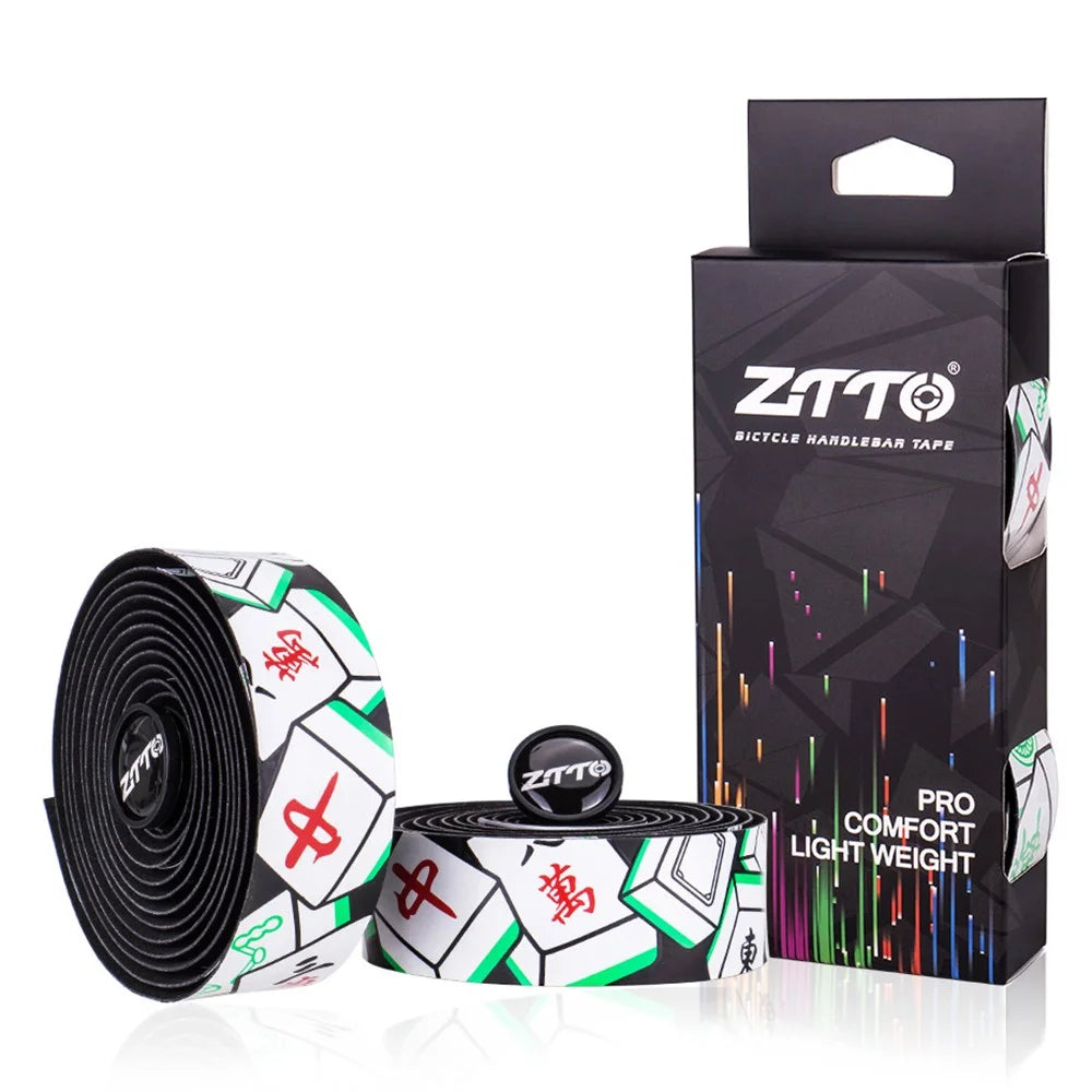 ZTTO CSBD 2Pcs Mahjong Pattern Bicycle Handlebar Anti-skid PU+EVA Tape Bike Handlebar Wrap Straps - 7