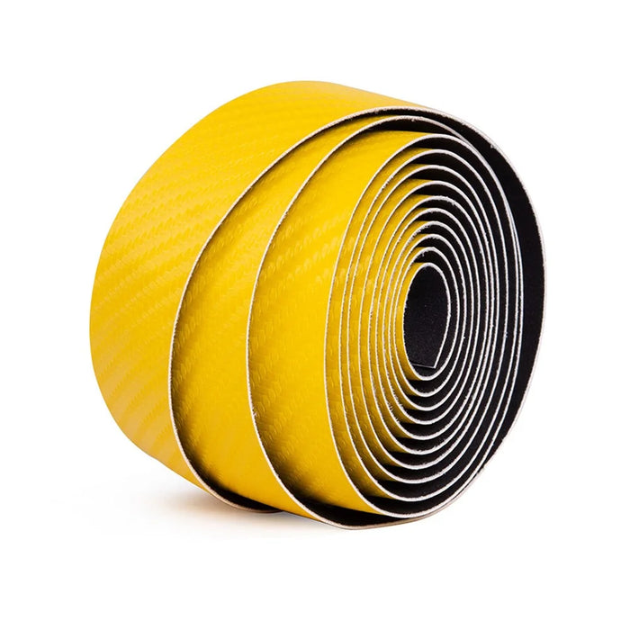 ZTTO GLBD3 2Pcs Carbon Fiber Bicycle Handlebar Anti-skid Tape Road Bike Handlebar Wrap Strap - Yellow - 2